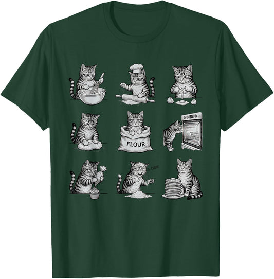 Cat Biscuits Bakery Cat Bakery Knead Em Cat Biscuits T-Shirt - T-Shirt | Forest