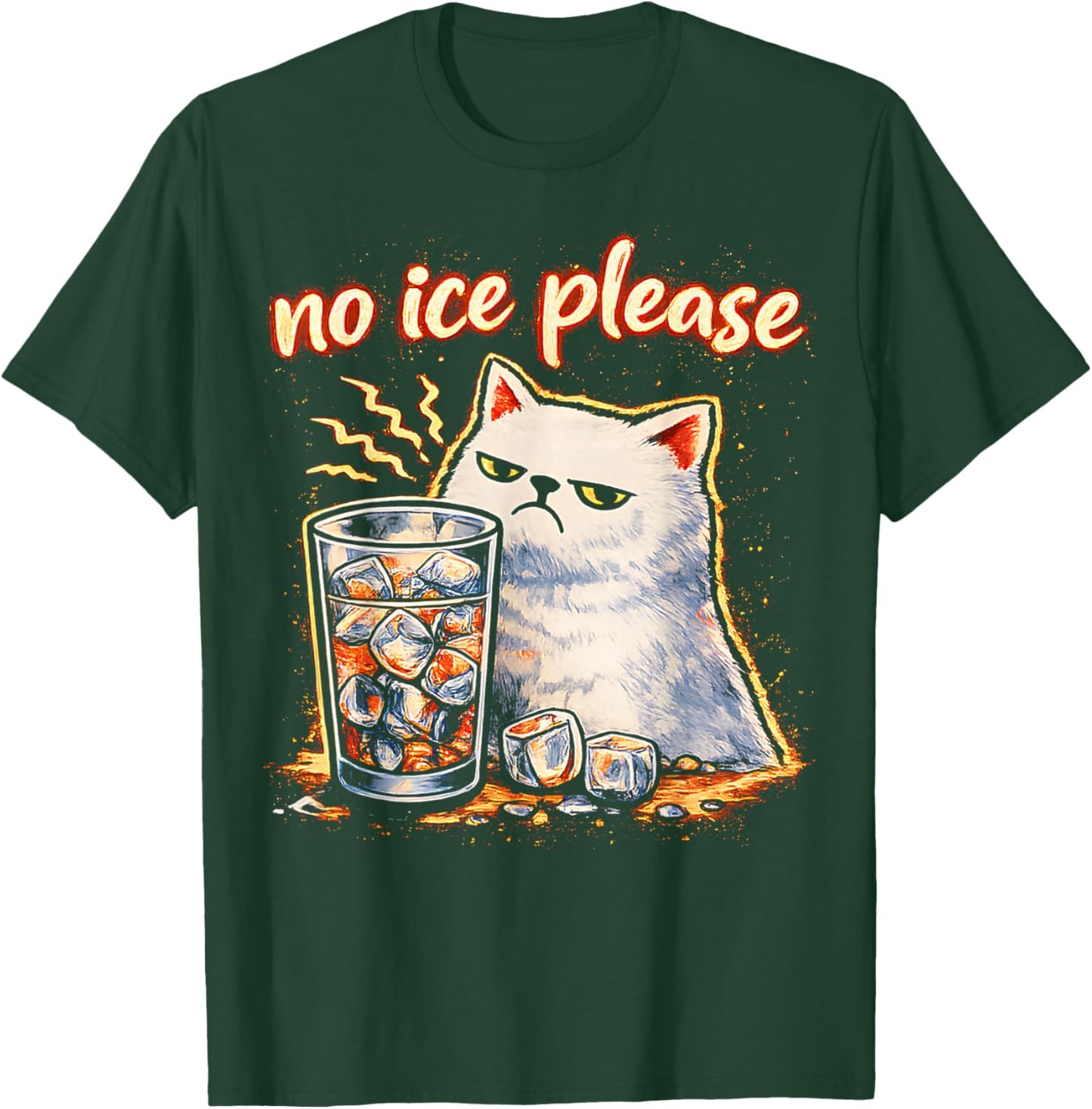 No Ice Please Funny Cat Meme T-Shirt - T-Shirt | Forest