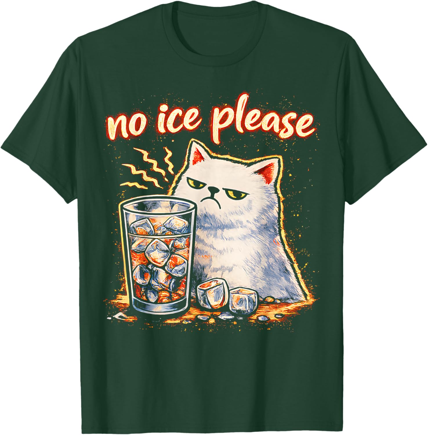 No Ice Please Funny Cat Meme T-Shirt - T-Shirt | Forest