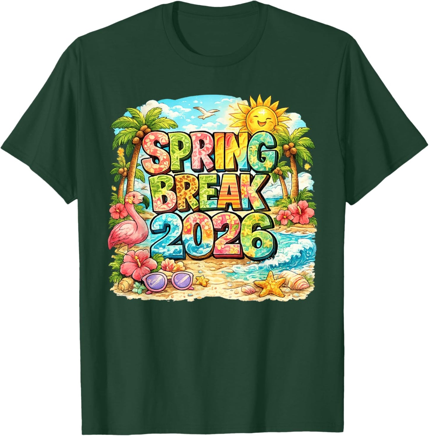 Spring Break 2026 Matching Family Group Vacation Trip T-Shirt - T-Shirt | Forest