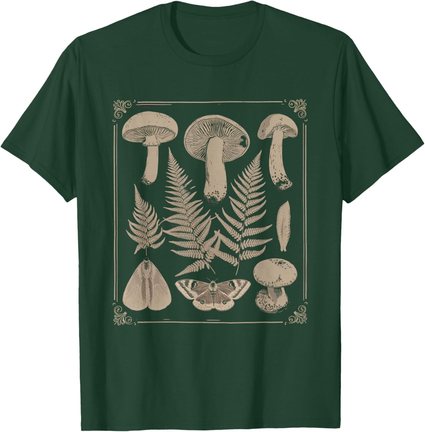 Fairycore Butterfly Grunge Therian Moth Floral Aesthetic T-Shirt - T-Shirt | Forest