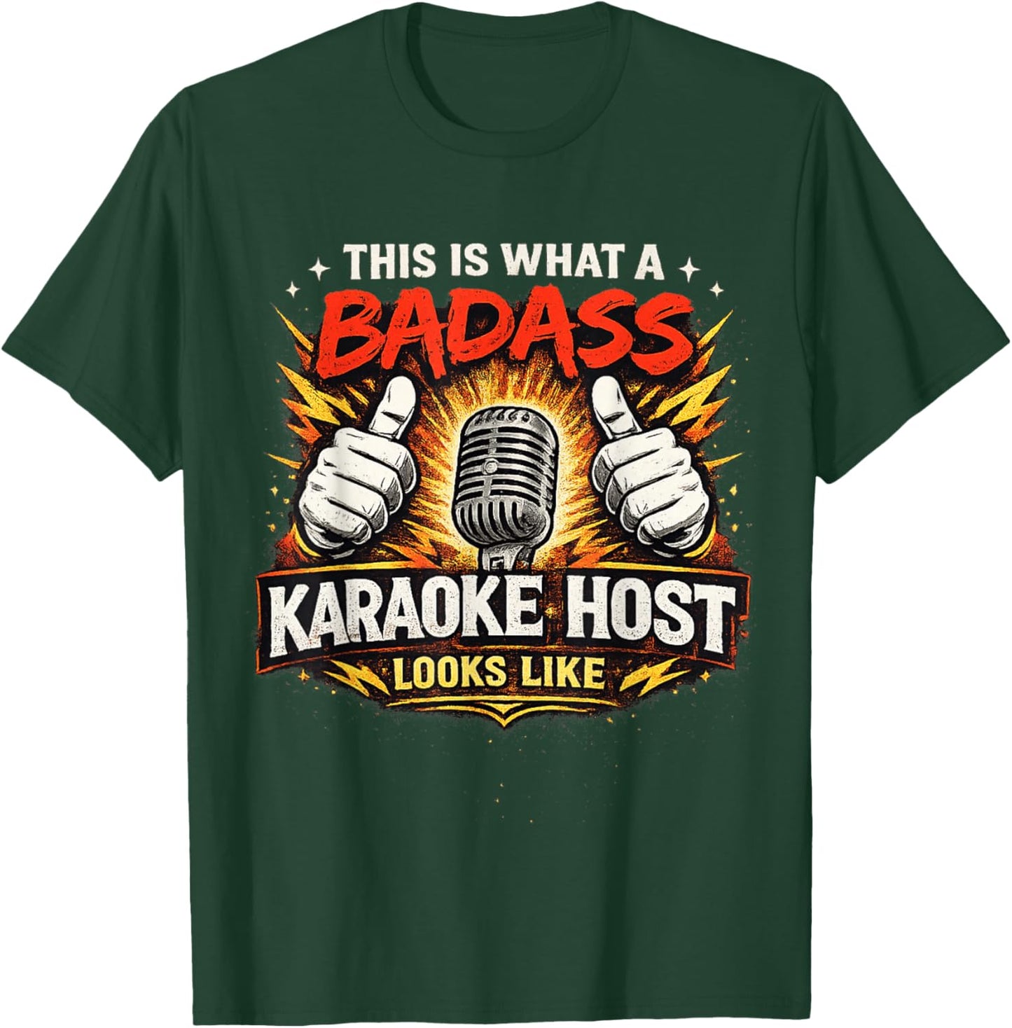 This is What a Badass Karaoke Host Looks Like Funny T-Shirt - T-Shirt | Forest