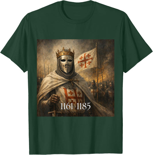 Sliver Mask King Baldwin IV Meme The Leper King Warrior T-Shirt - T-Shirt | Forest