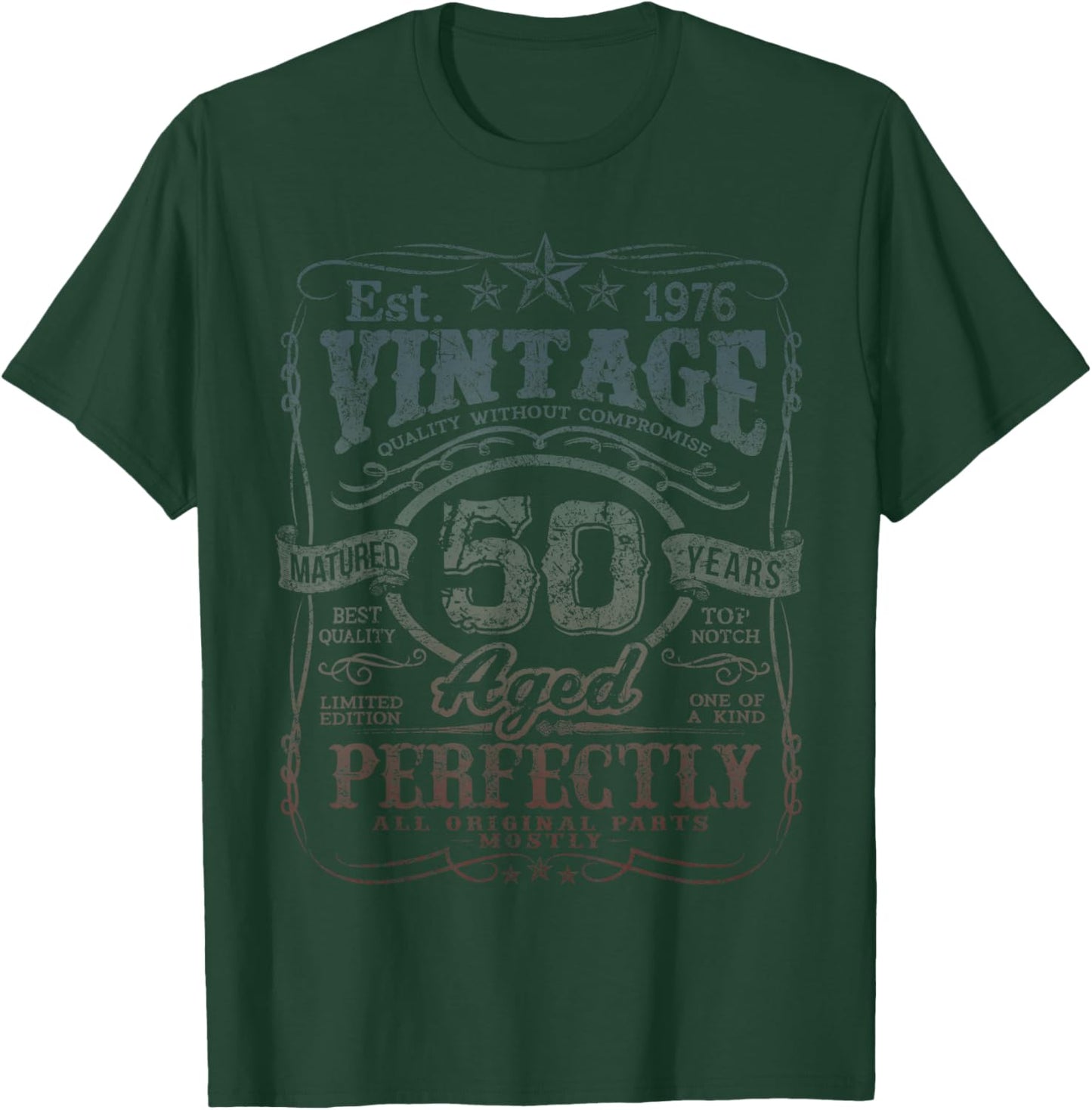 Vintage 1976 Limited Edition Shirt 50 Year Old 50th Birthday T-Shirt - T-Shirt | Forest