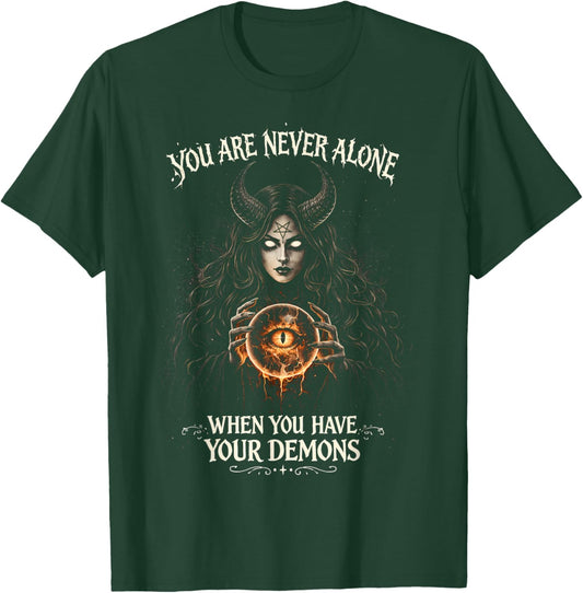 Satanic Gothic Demon with Dark Humor - Dark Fantasy T-Shirt - T-Shirt | Forest