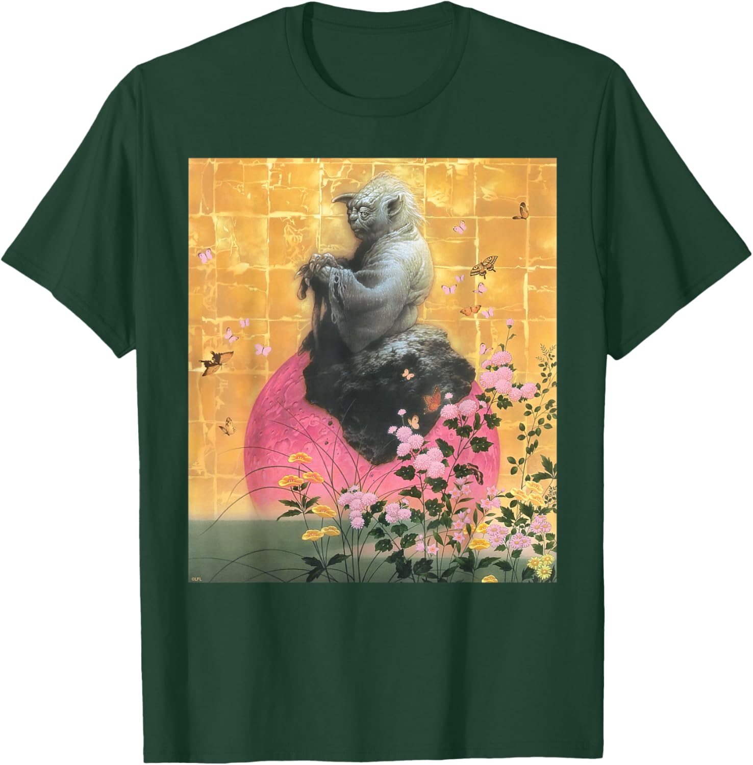 Star Wars Yoda Jedi Master Spring Cherry Blossoms Sakura Art T-Shirt - T-Shirt | Forest