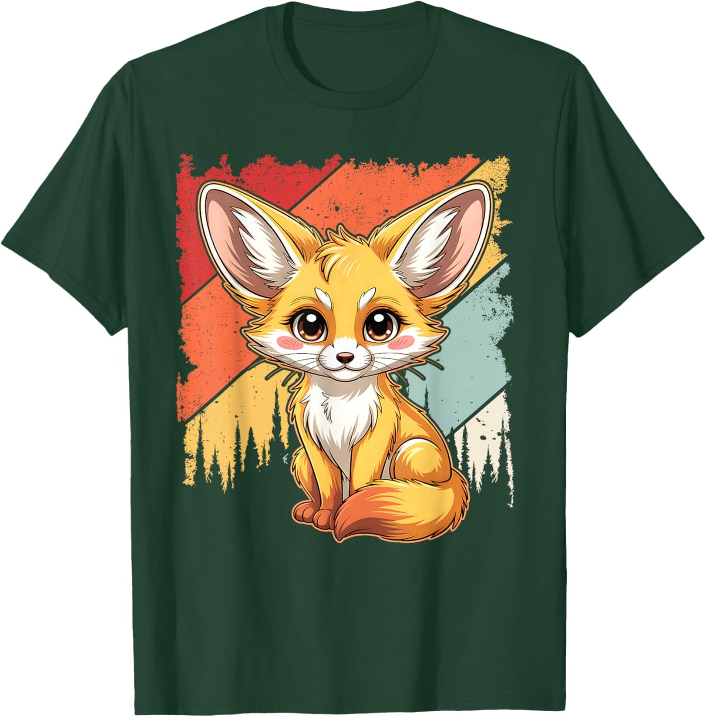 Retro Vintage Fennec Fox Cute Foxes T-Shirt - T-Shirt | Forest