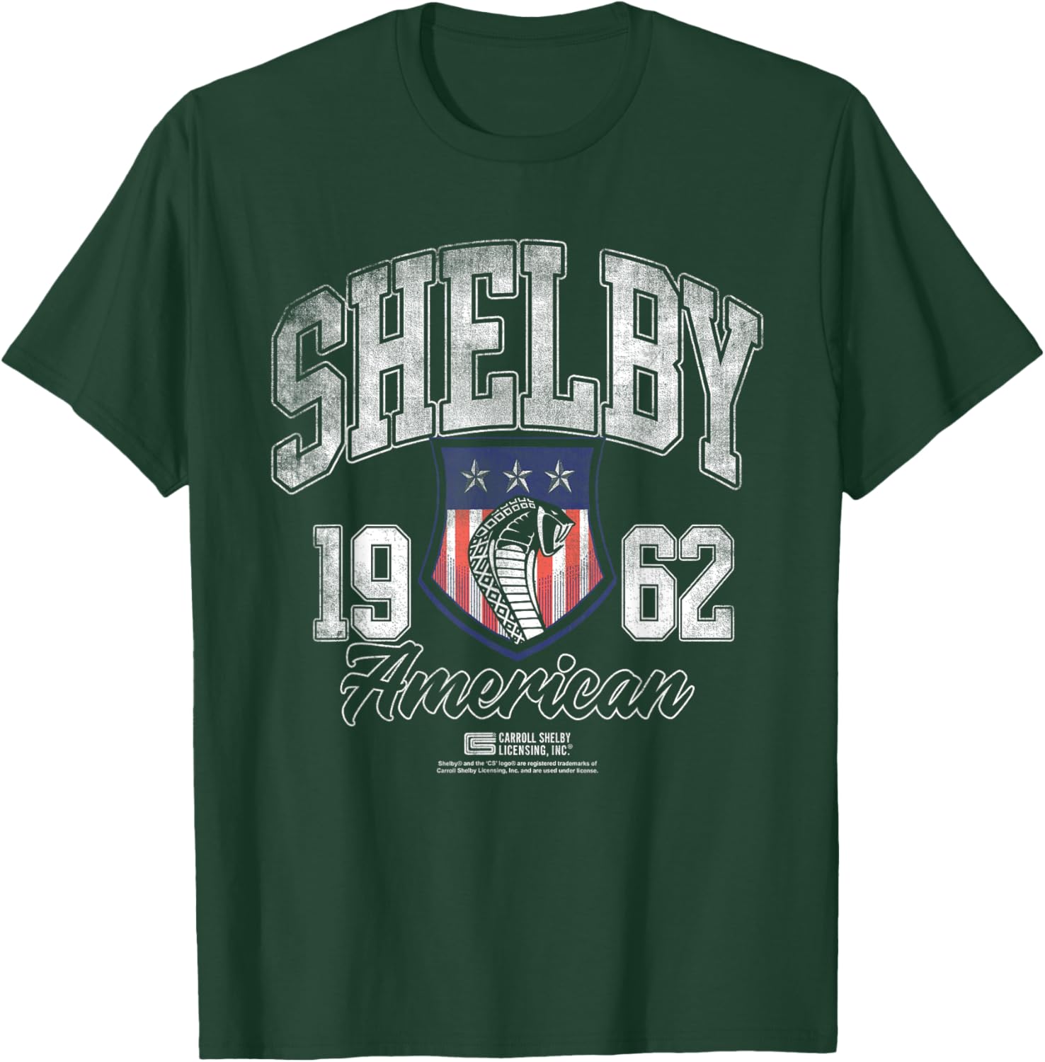 Carroll Shelby Snake American Shield T-Shirt - T-Shirt | Forest