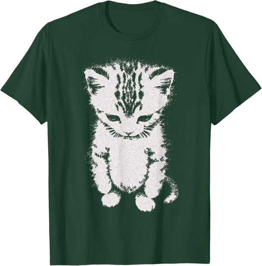 Sad Kitten Meme Standing Cat Funny Cat Meme Men Women Kids T-Shirt - T-Shirt | Forest