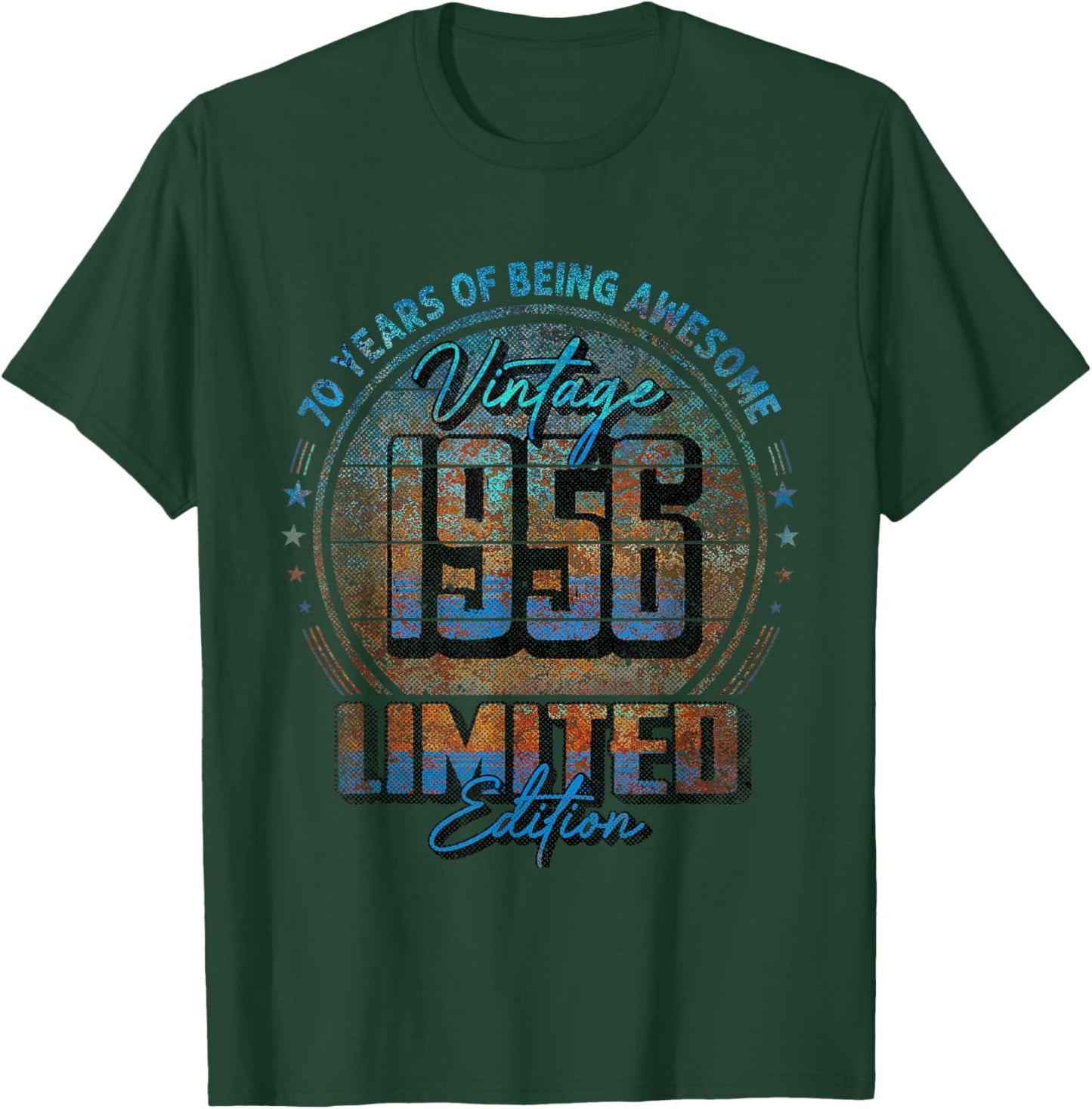 Vintage 1956 Limited Edition Shirt 70 Year Old 70th Birthday T-Shirt - T-Shirt | Forest