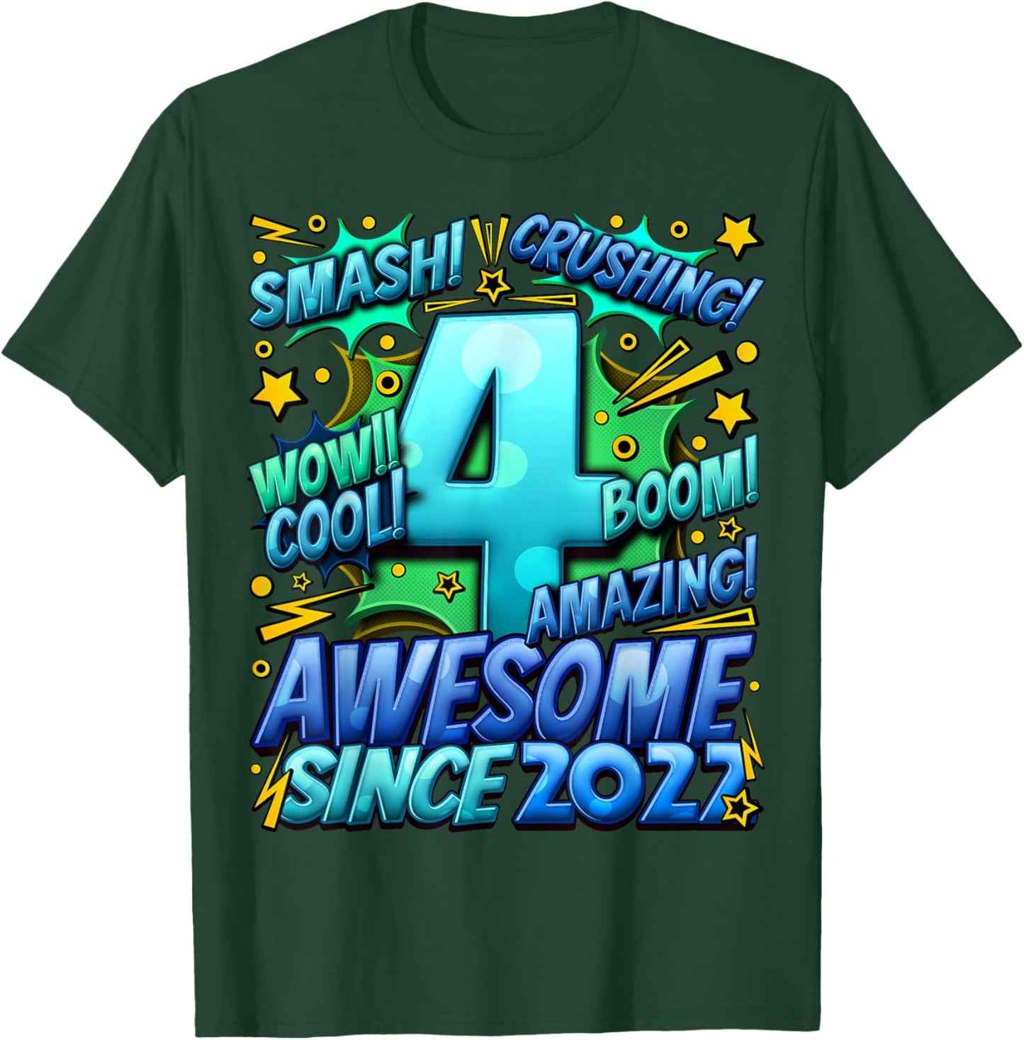 4 Year Old Gifts for Boys 4th Birthday Boy 4 Year Old Boy T-Shirt - T-Shirt | Forest