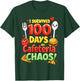 I Survived 100 Days of School Funny Lunch Lady Cafeteria T-Shirt - T-Shirt | Forest