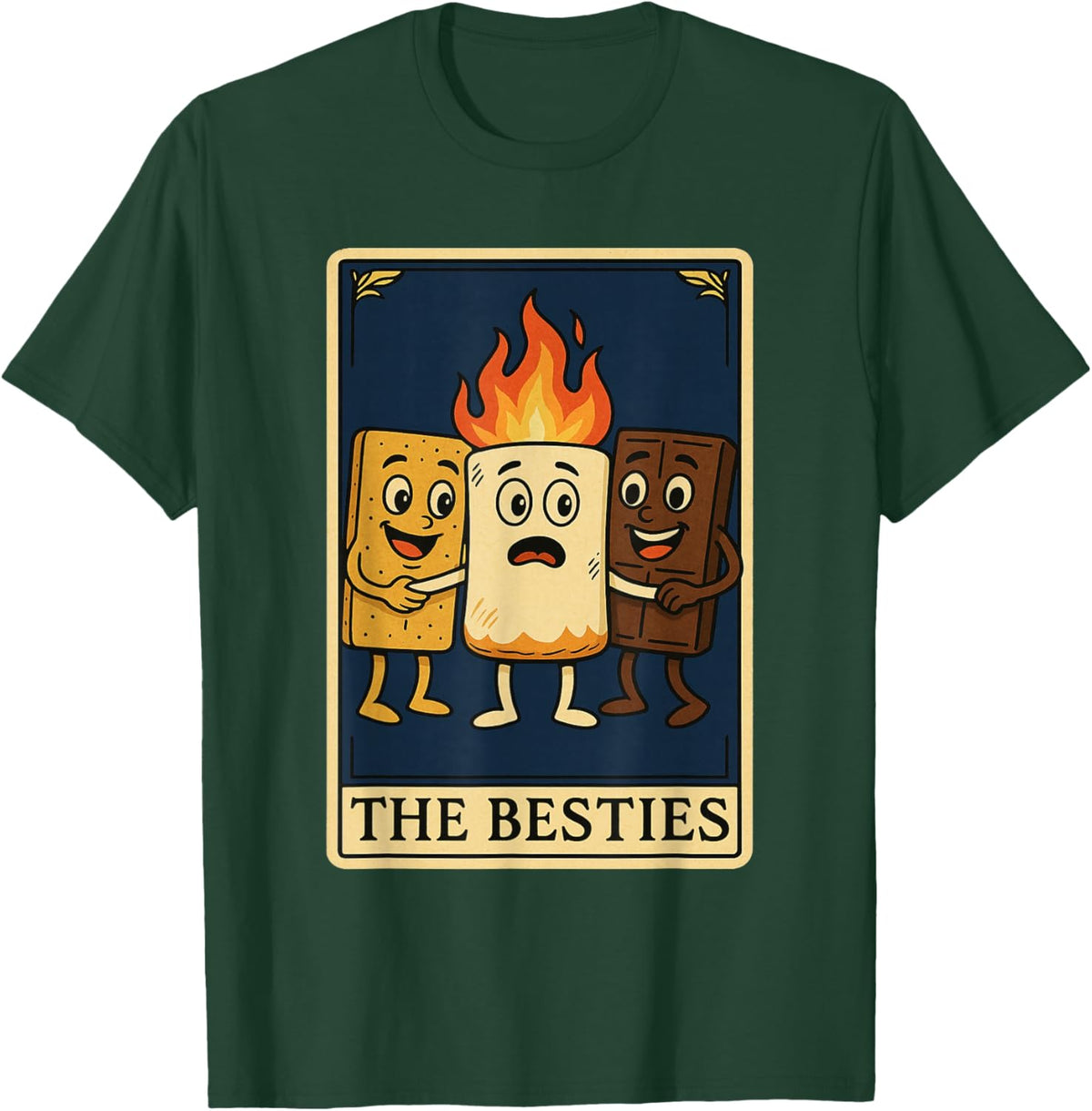 Funny Camping Shirt for Boys Men Women Smores Camper T-Shirt - T-Shirt | Forest