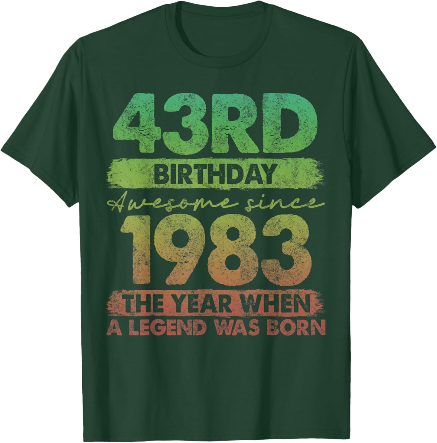 43 Year Old Gifts Vintage 1983 Limited Edition 43rd Birthday T-Shirt - T-Shirt | Forest