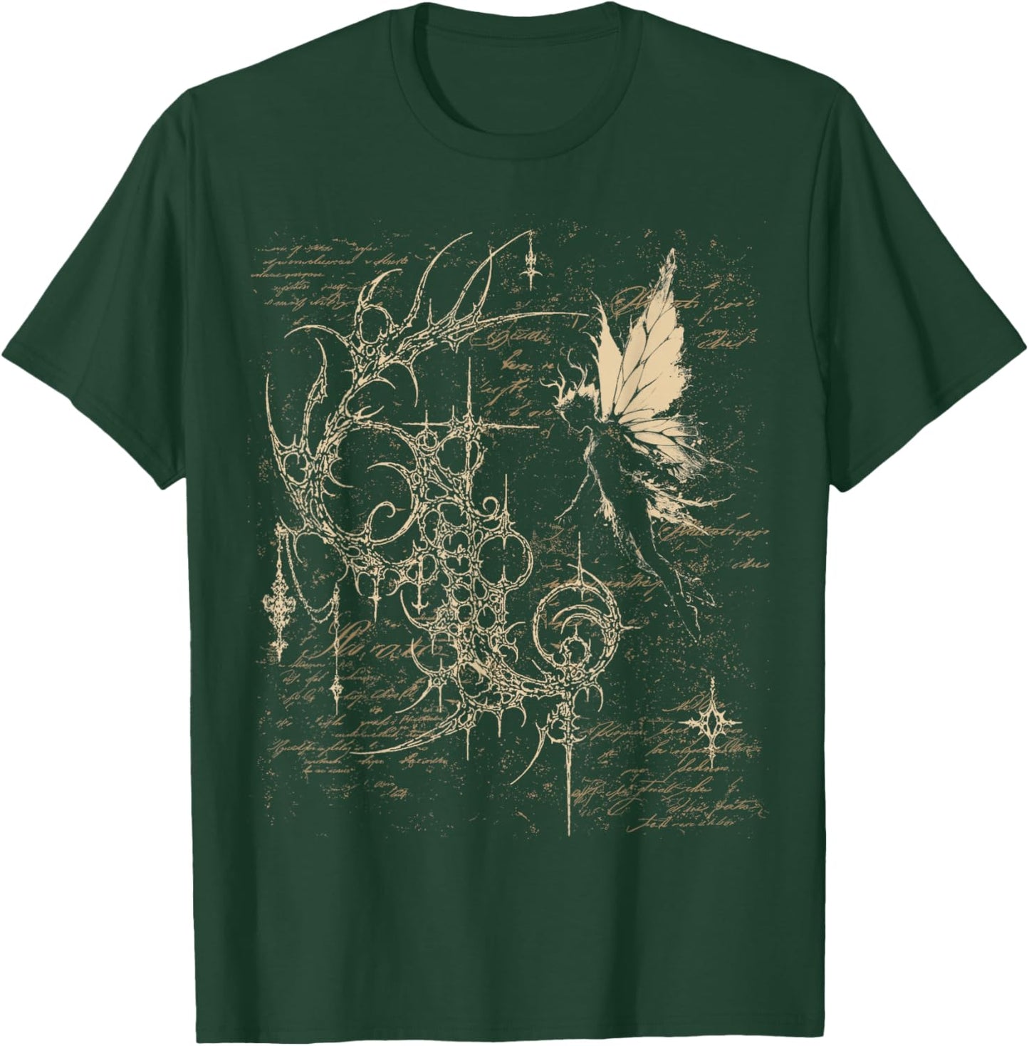 Y2K Grunge Alt Goth Fairy Sigilism Vintage Graphic T-Shirt - T-Shirt | Forest