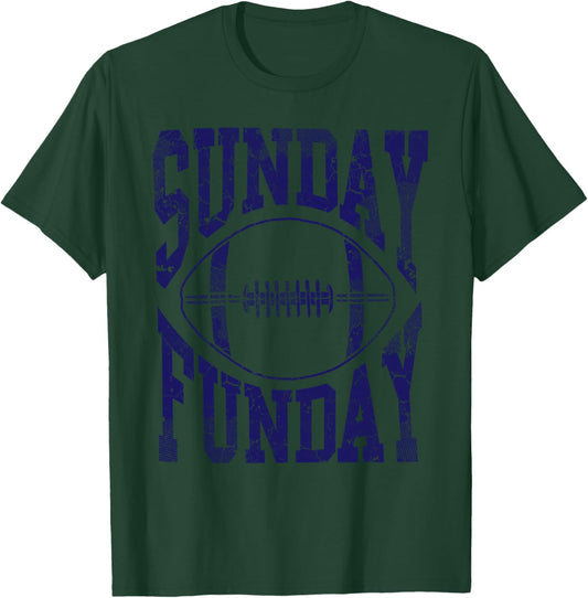 Sunday Funday Football Men Women Kids Boys T-Shirt - T-Shirt | Forest