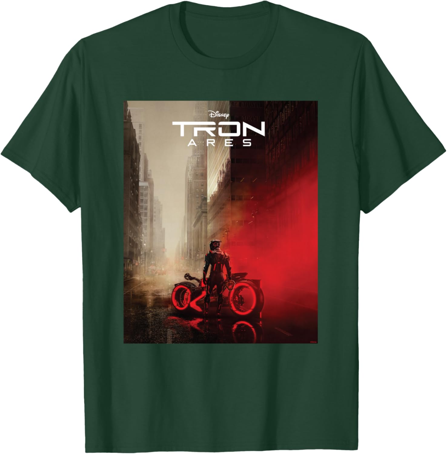 Disney TRON: Ares Lightcycle City Official Movie Poster Art T-Shirt - T-Shirt | Forest