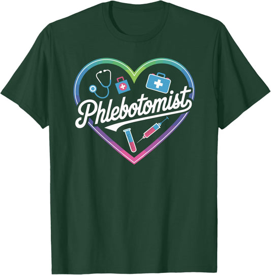 Phlebotomist Heart T-Shirt - T-Shirt | Forest