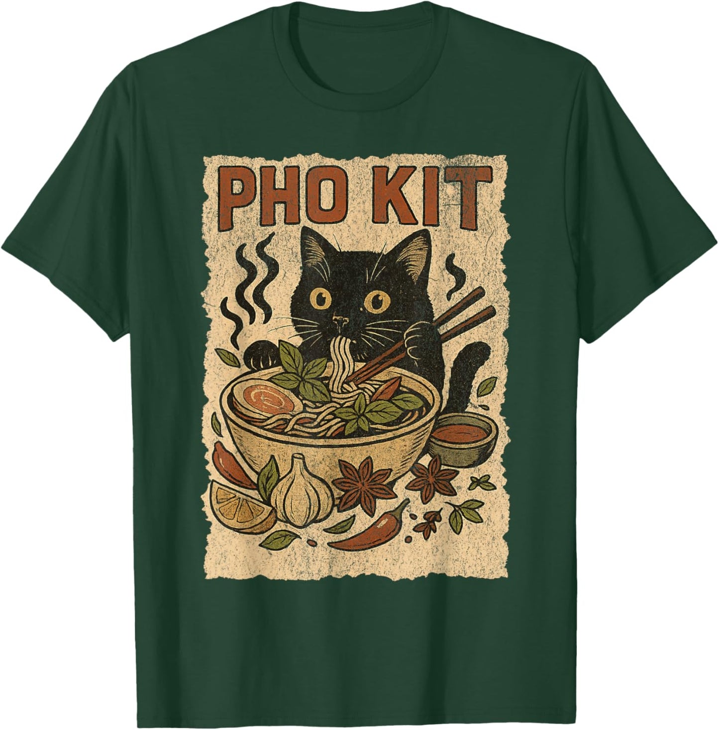Pho Kit Funny Ramen Noodle Soup T-Shirt - T-Shirt | Forest