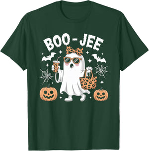 Boo JEE Ghost Halloween Spooky Vibes Boujee Boo Jee Ghost T-Shirt - T-Shirt | Forest