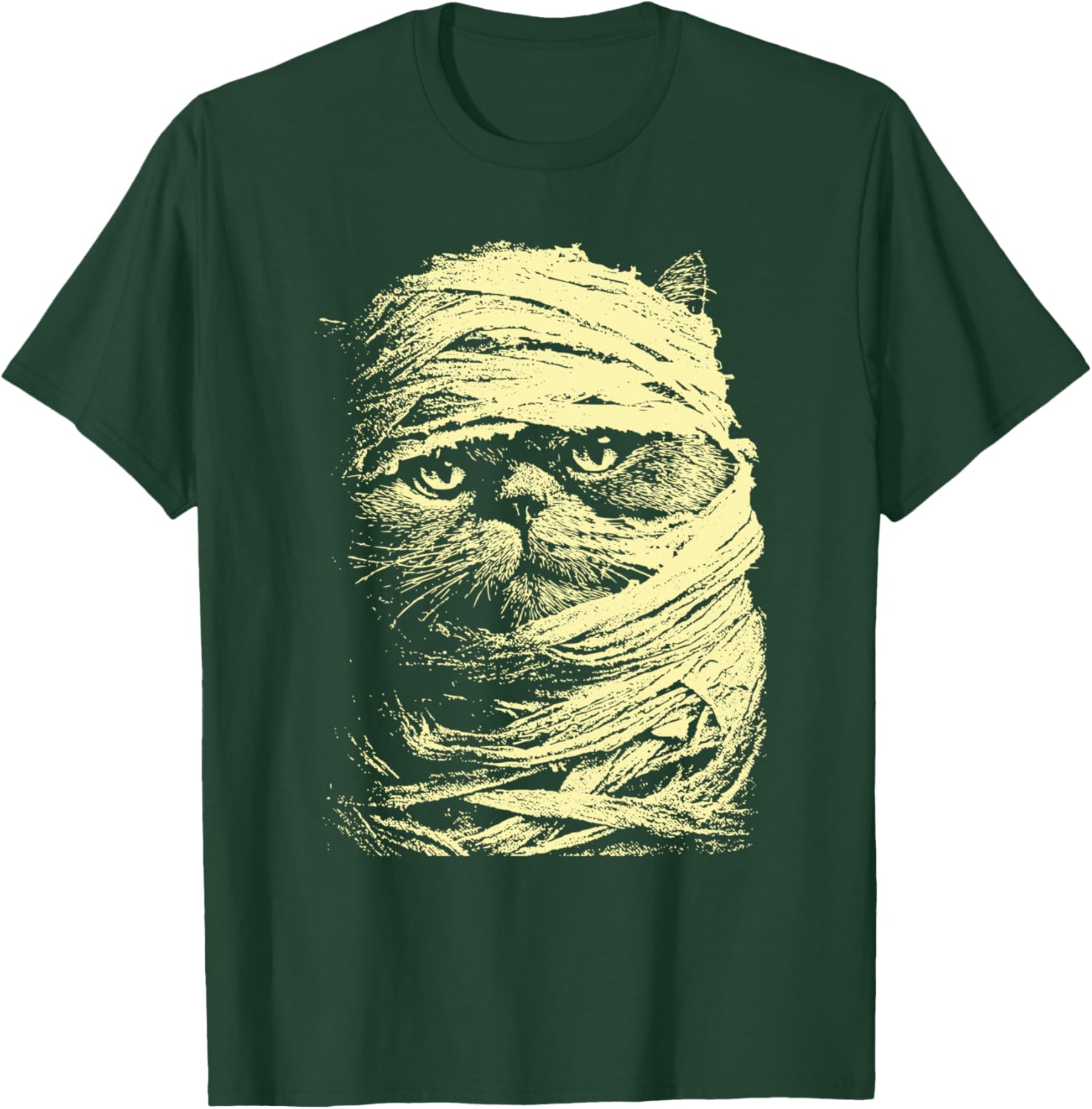 Creepy Cute Persian Cat Spooky Halloween Scary Feline Mummy T-Shirt - T-Shirt | Forest