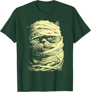 Creepy Cute Persian Cat Spooky Halloween Scary Feline Mummy T-Shirt - T-Shirt | Forest