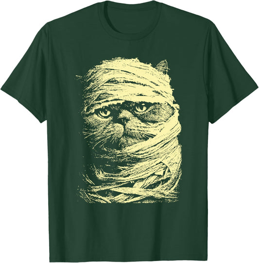 Creepy Cute Persian Cat Spooky Halloween Scary Feline Mummy T-Shirt - T-Shirt | Forest
