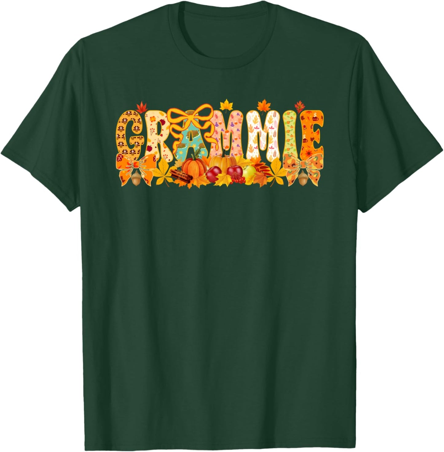 Grammie Pumpkin Funny Fall Autumn Thanksgiving Grandma T-Shirt - T-Shirt | Forest