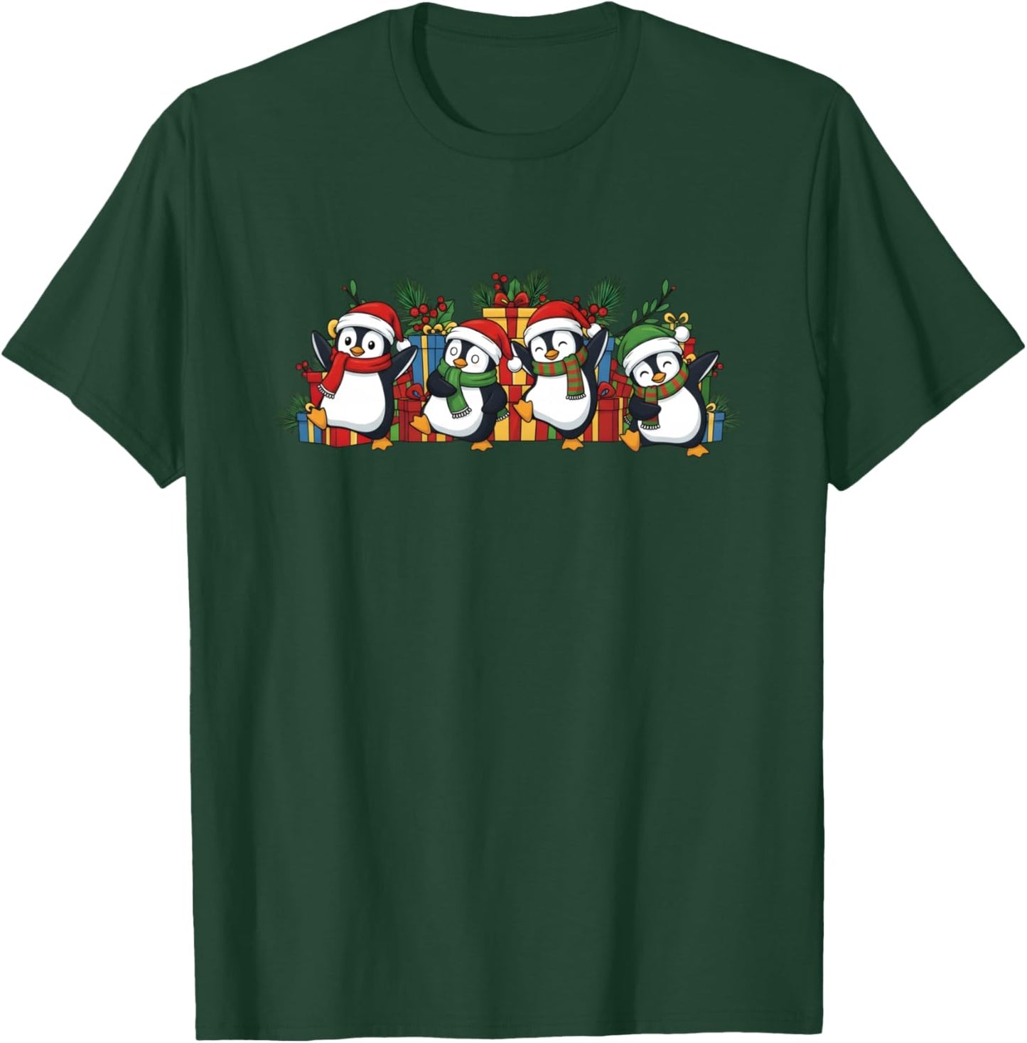Dancing Penguins Christmas Cute Holiday Party T-Shirt - T-Shirt | Forest