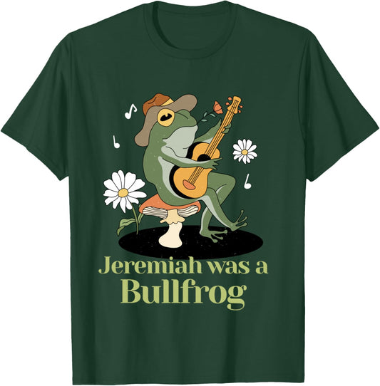 Frog Guitar-Jeremiah was Bullfrog Funny Saying T-Shirt - T-Shirt | Forest