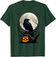Black Raven Black Bird Moon Men & Women Halloween Crow T-Shirt - T-Shirt | Forest