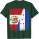 Half Honduras Peru Split Flag Honduran Peruvian Pride Roots T-Shirt - T-Shirt | Forest