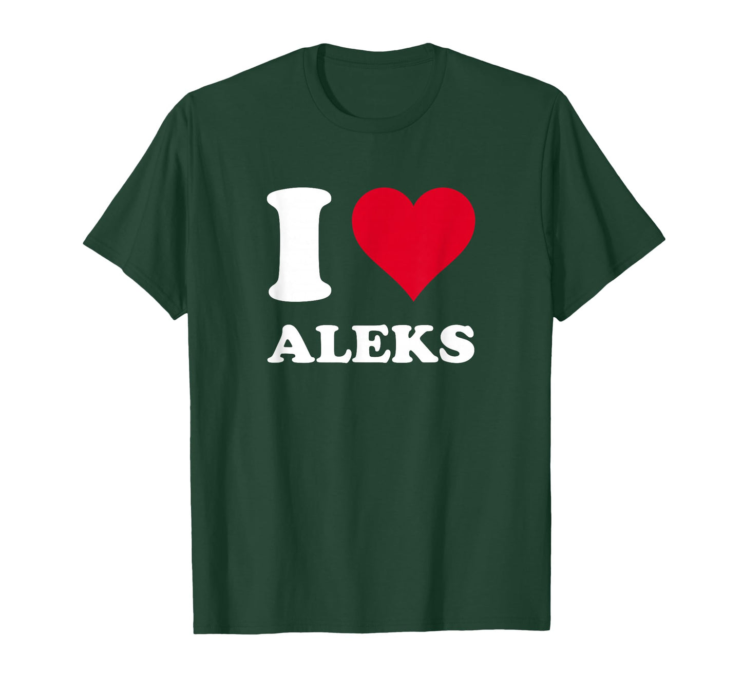 Red Heart I Love Aleks T-Shirt