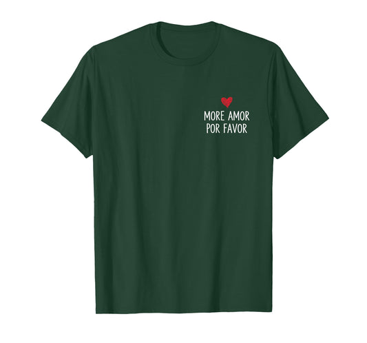 More Amor Por Favor Tiny Sketchy Heart Pocket Minimalist T-Shirt