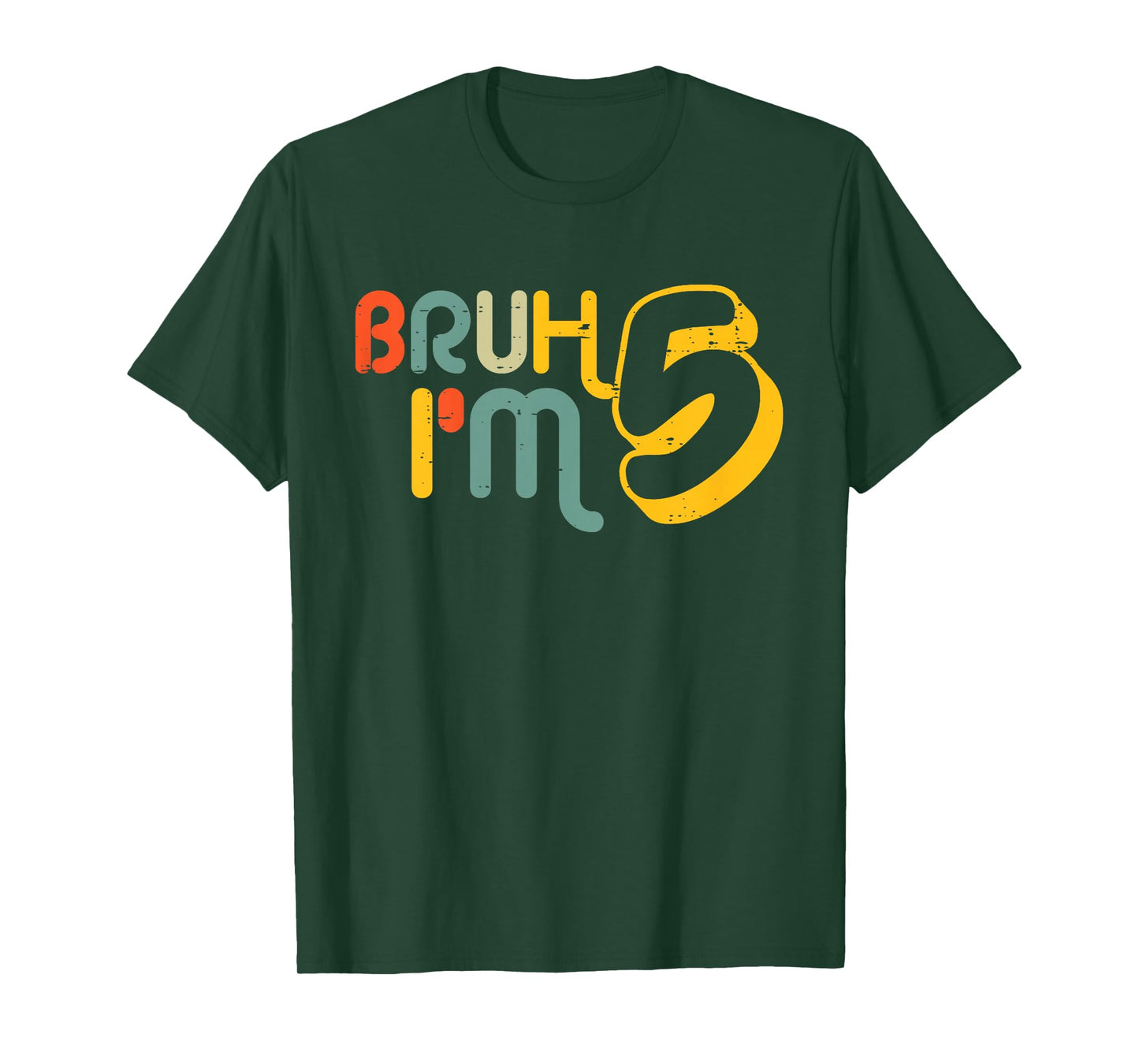 Kids 5th Birthday Bruh Im 5 Year Old Bday Meme Boys Girls Kids T-Shirt