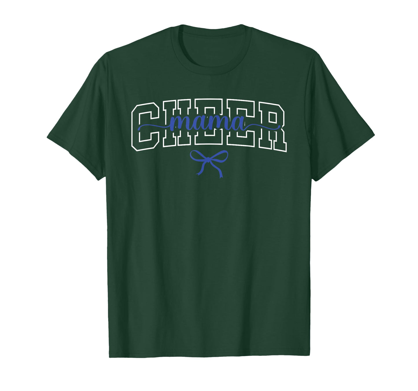 Blue Cheerleader Cheerleading Squad Team Cheer Mama Mom T-Shirt