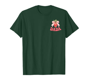 Funny Strawberry 1st Birthday Dada of Birthday Girl Matching T-Shirt