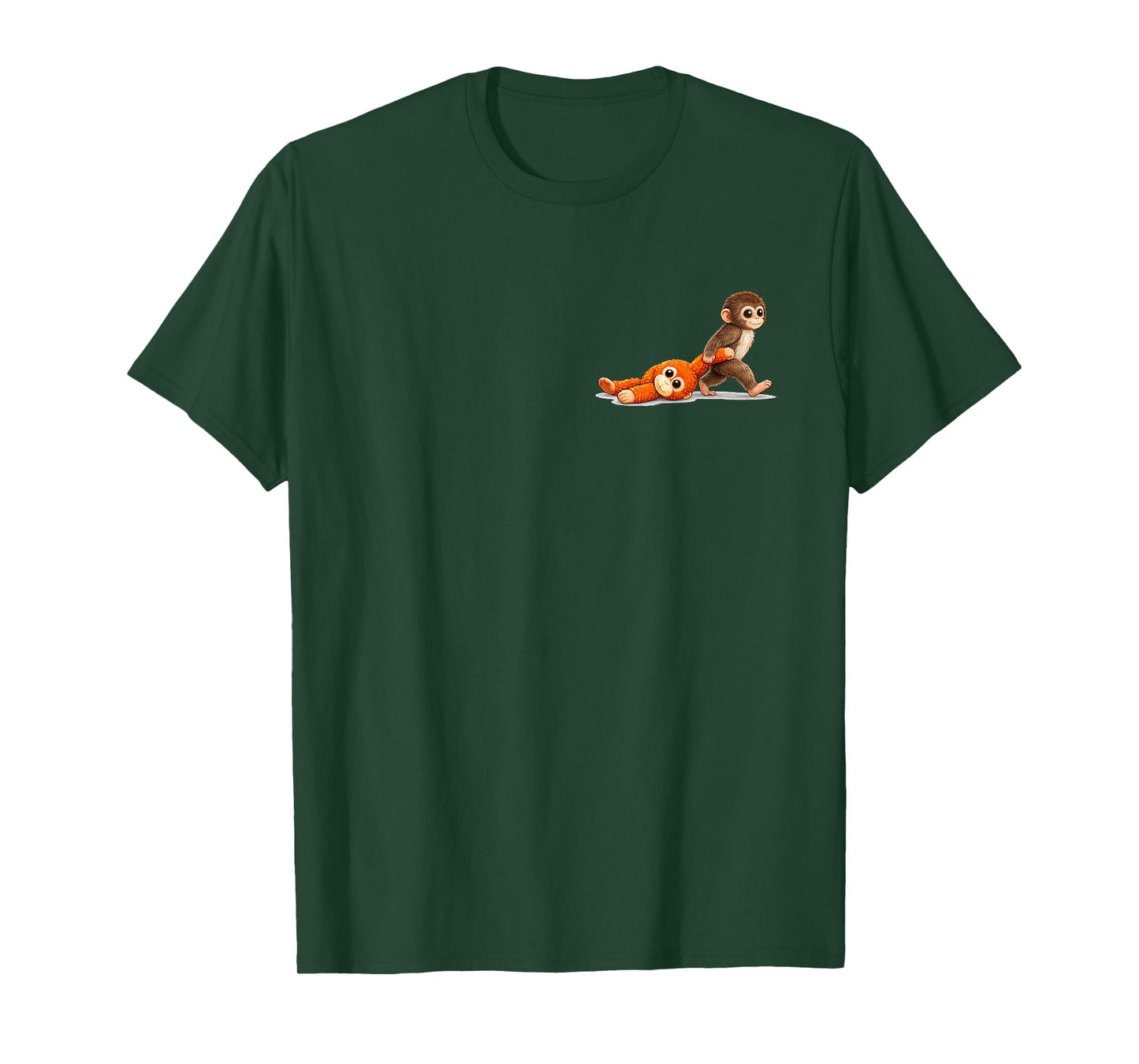 Retro Cute Monkey Punch Team Punch Back & Front (2 Side) T-Shirt