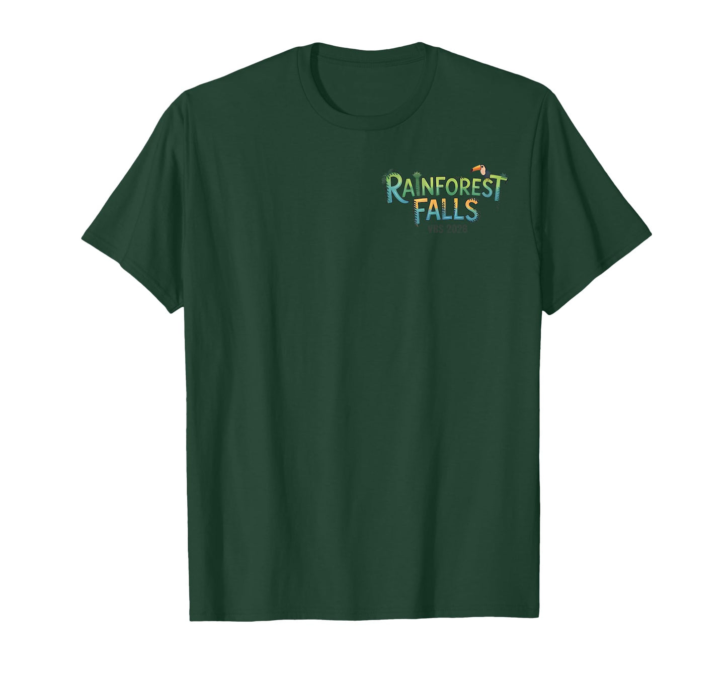 Rainforest Falls VBS 2026 Bible School Christian Pocket T-Shirt