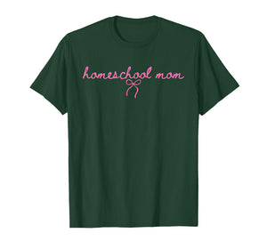 Homeschool Mom Cute Bow Homeschool Mama T-Shirt