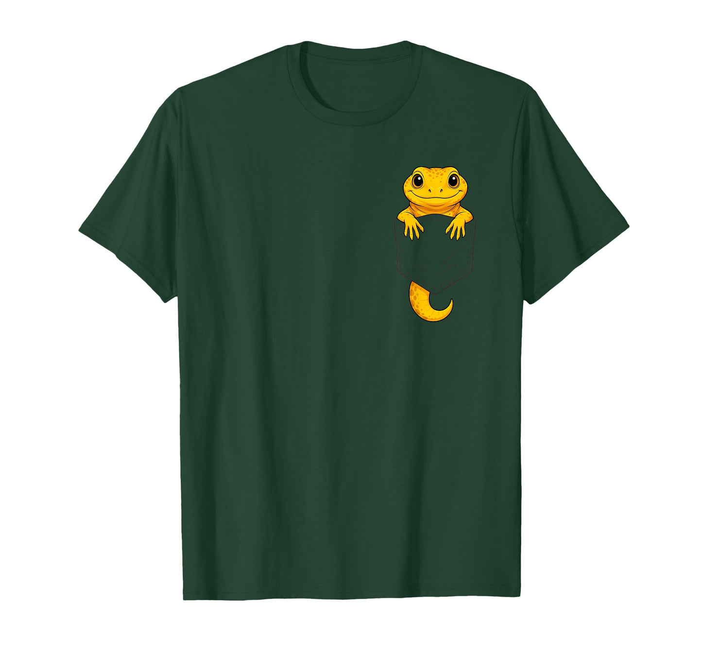 Funny Lizard Peeking in Pocket Leopard Gecko Animal Lover T-Shirt