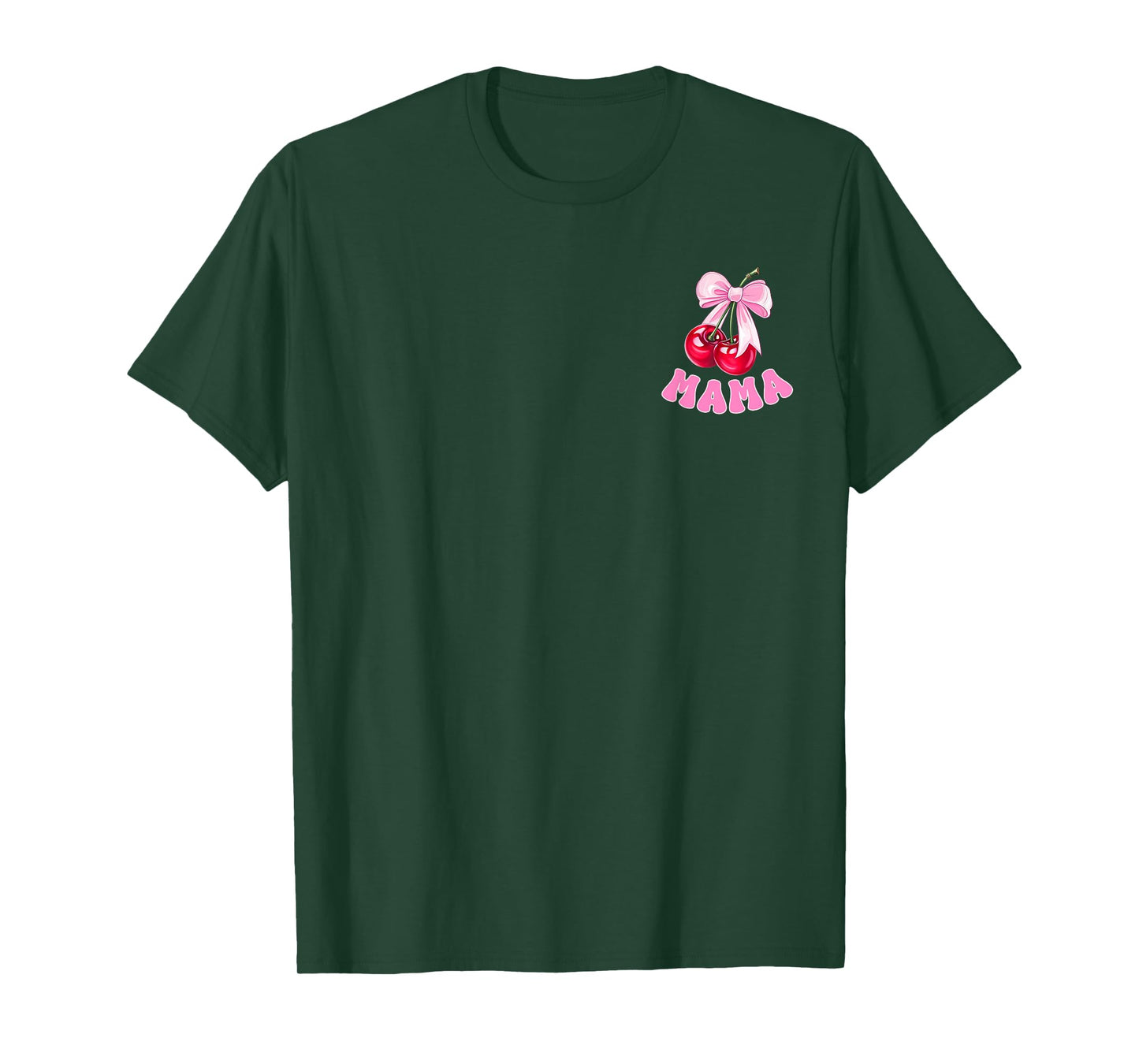 Mama of The Birthday Girl Cherry Theme Party Coquette Bow T-Shirt