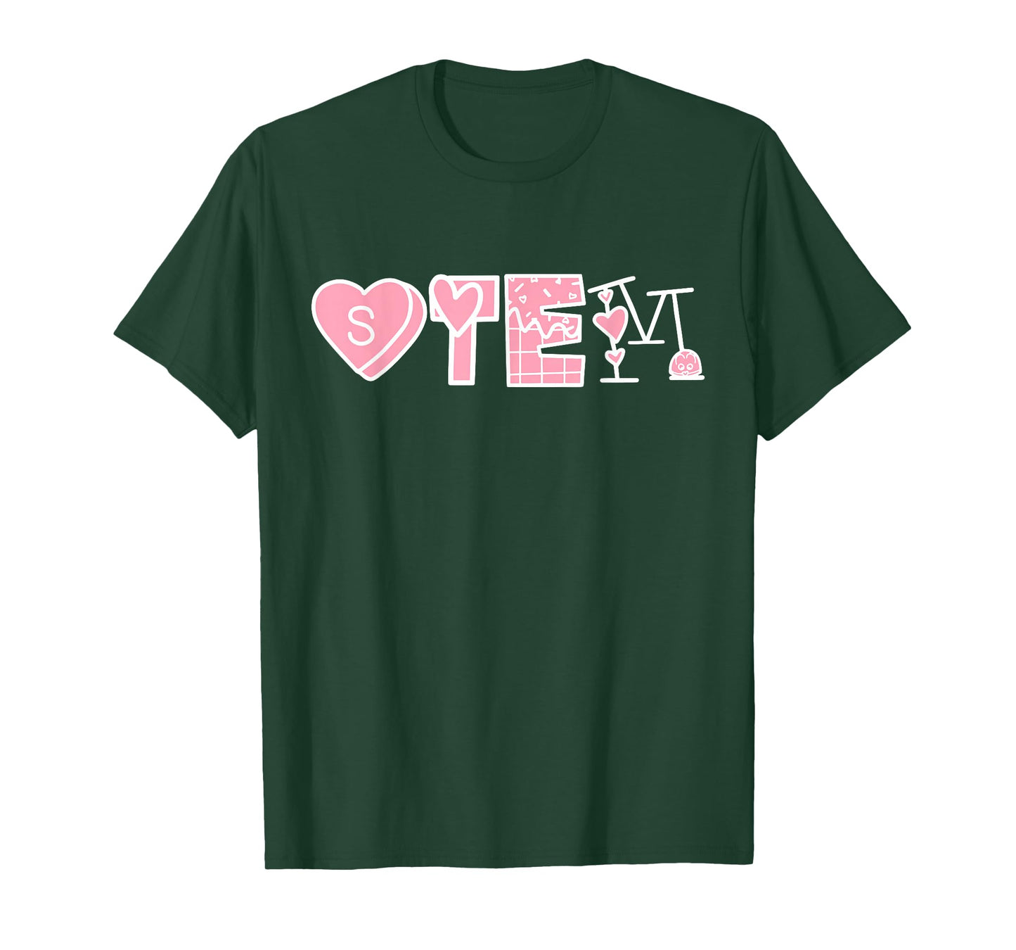 STEM Teacher Valentines Science Technology Engineering Math T-Shirt