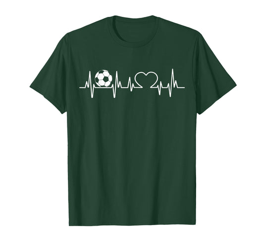 Soccer Ball Heartbeat Soccer Player Heartbeat Soccer T-Shirt