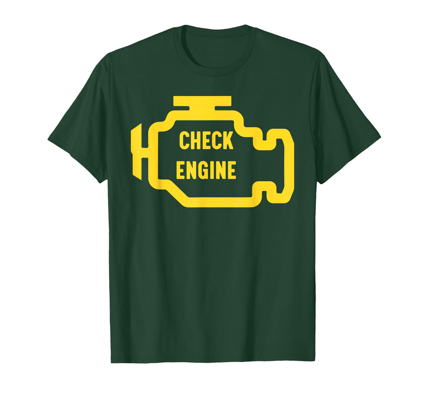 Check Engine Light Shine Funny Car Auto Mechanic Garage Men T-Shirt