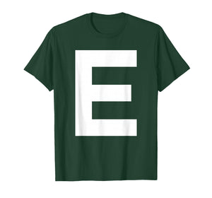 Letter E Group Matching Lazy Halloween Costume T-Shirt