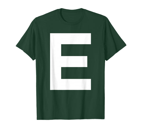 Letter E Group Matching Lazy Halloween Costume T-Shirt