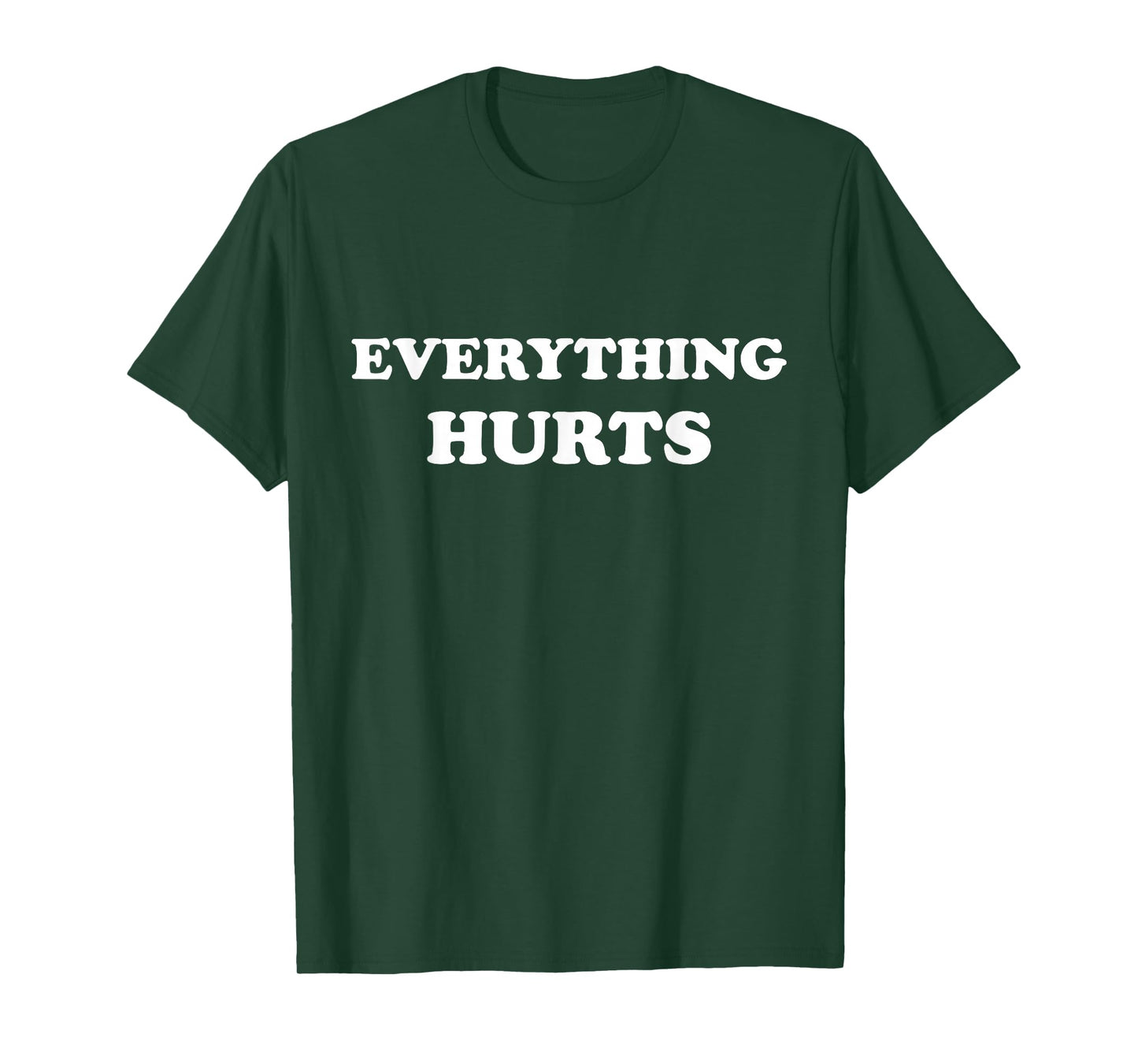 Everything Hurts Fitness Workout Lifting Funny Distressed T-Shirt