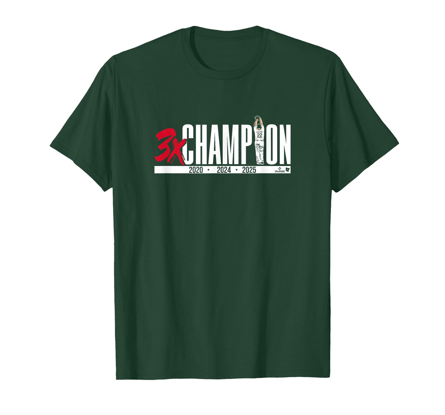 Clayton Kershaw - Three-Time Champion - Los Angeles Baseball T-Shirt