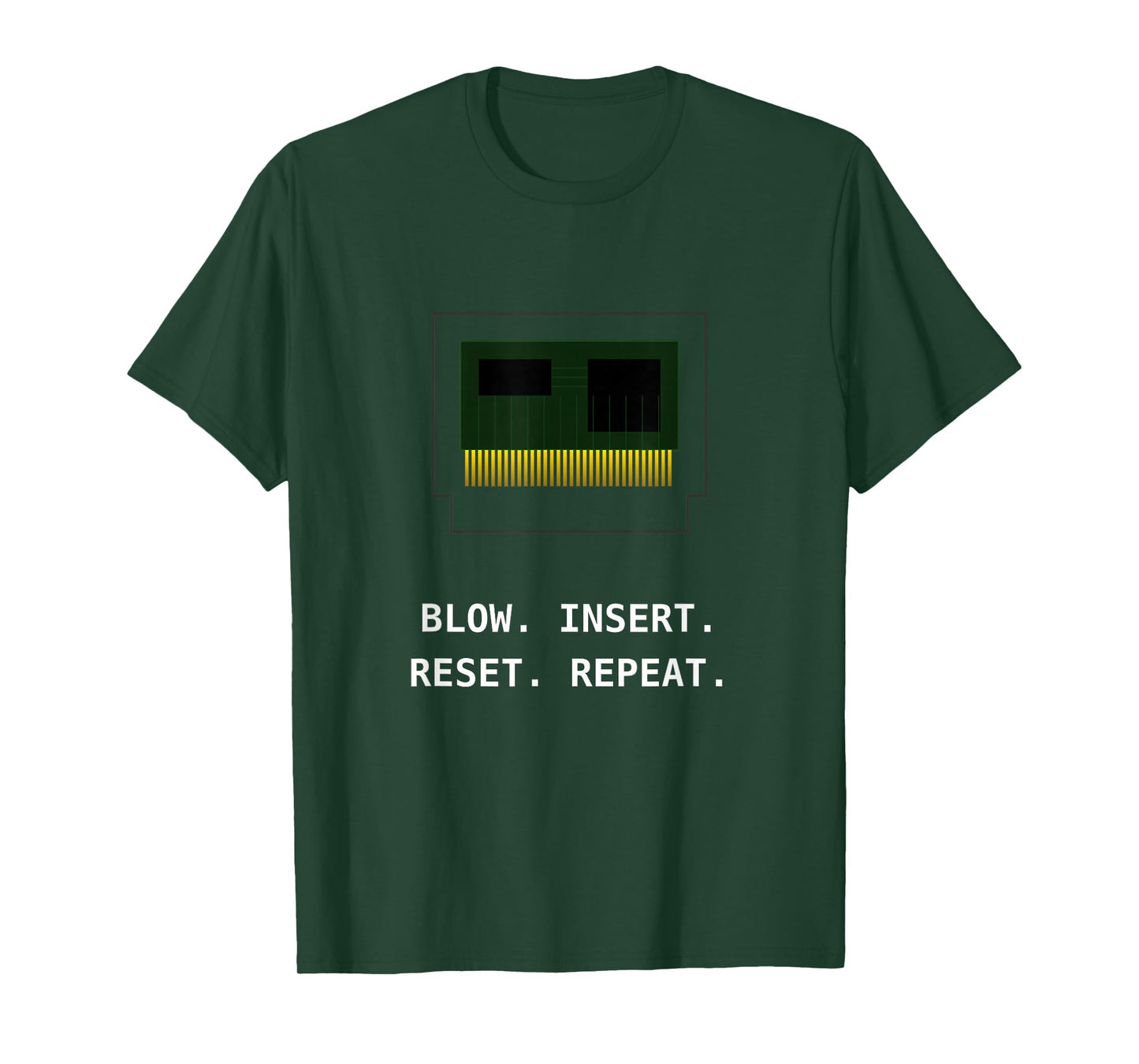 8-Bit Retro Video Game Cartridge Technical Blueprint T-Shirt
